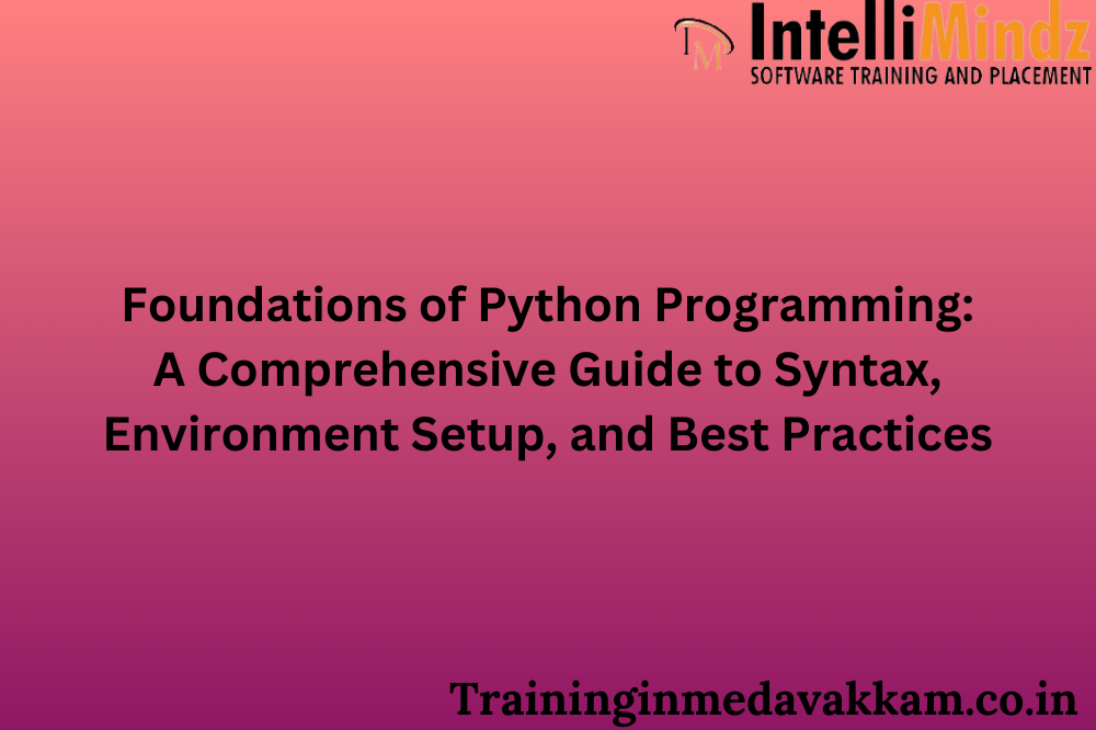 Foundation of python programming